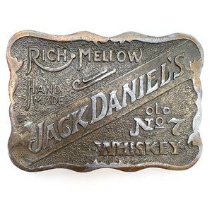 VTG Jack Daniels Belt Buckle Old No. 7 Bourbon Whiskey Distillery